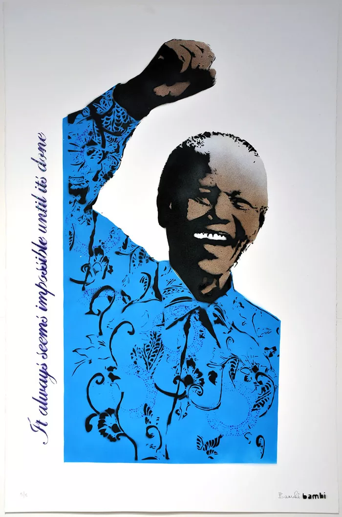 Mandela (Blue) - Signed edition of 15