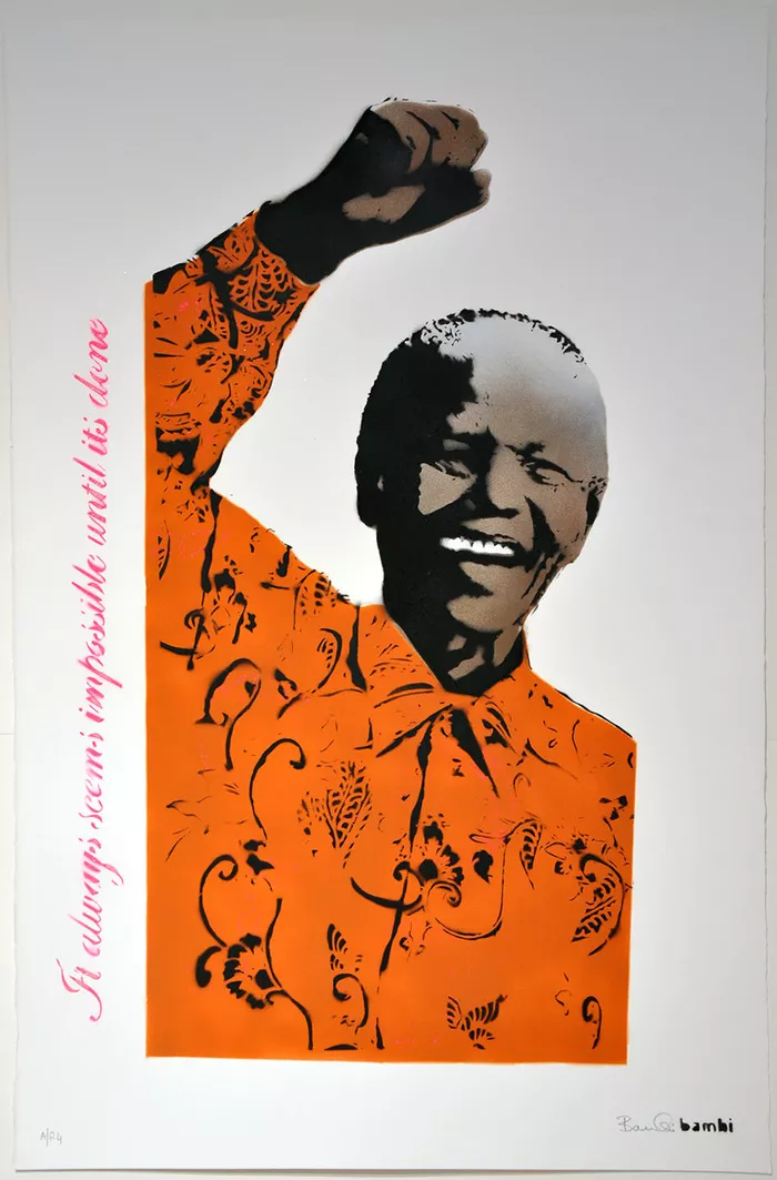 Mandela (Orange) - Signed edition of 15