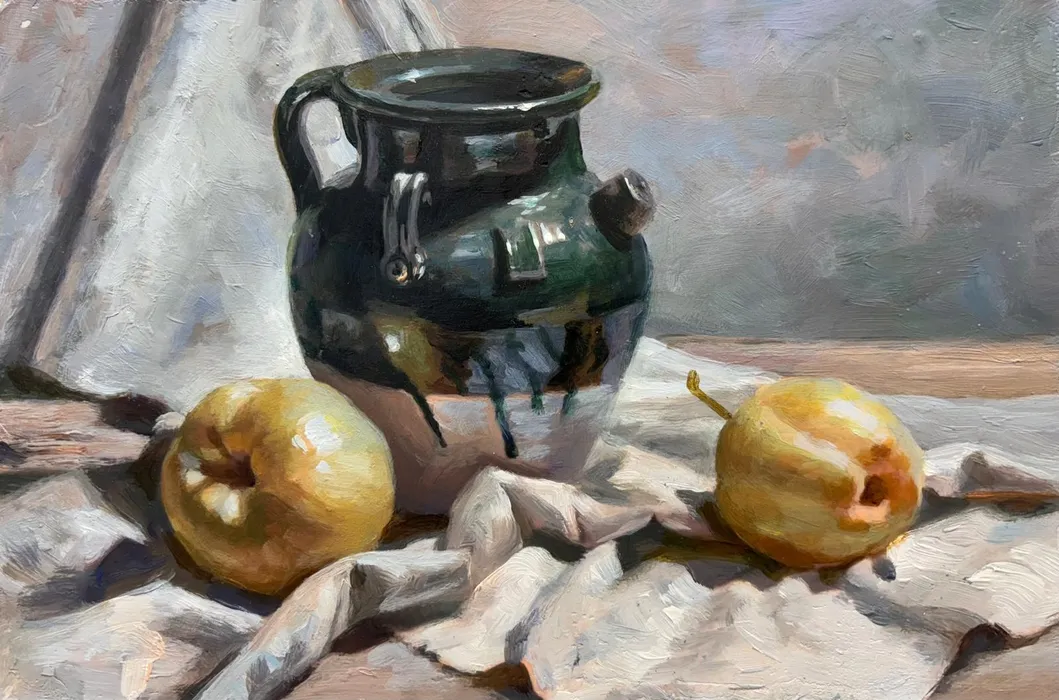 Jug and Two apples 