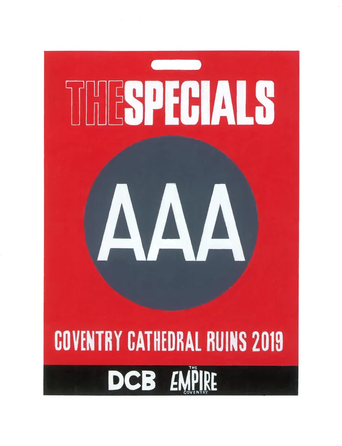 The Specials AAA Pass    Coventry Cathedral Ruins 2019