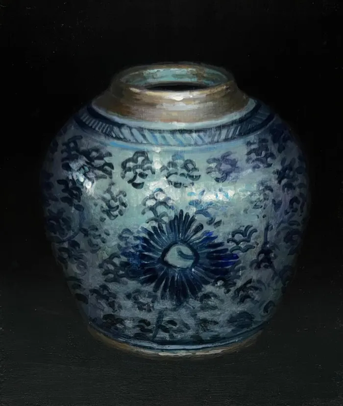 Vase - Blue White and Gold 2