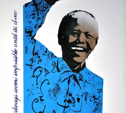 Mandela (Blue) - Signed edition of 15