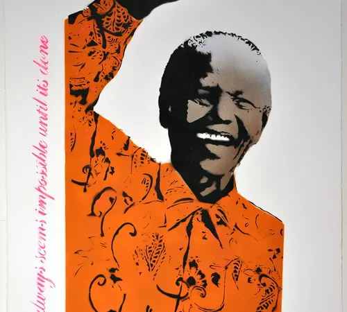 Mandela (Orange) - Signed edition of 15