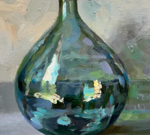 Green Glass Jug 